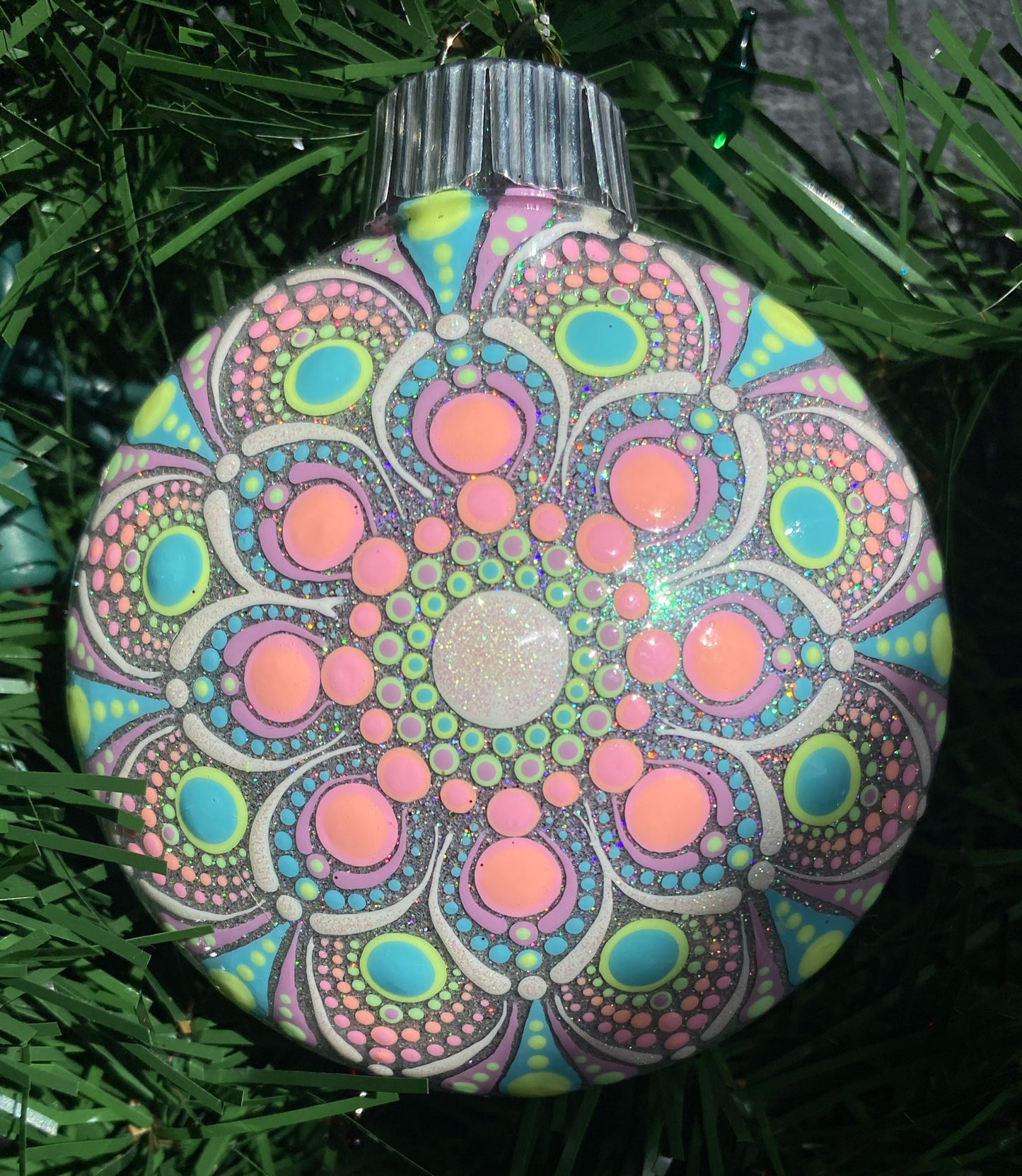 3" Pastel Glitter Ornament