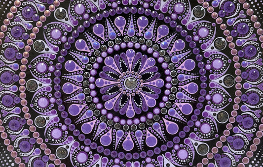 8" x 8" Purple Wood Canvas