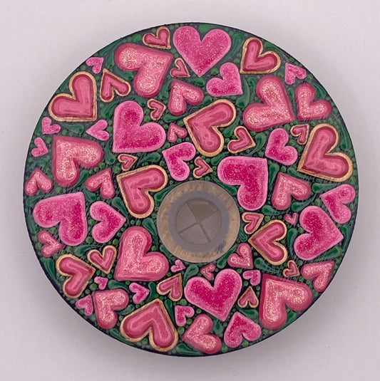 16 oz. Pink Heart Glassware