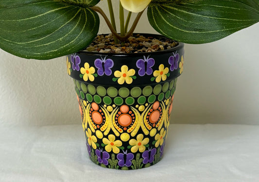 Yellow Floral Pots