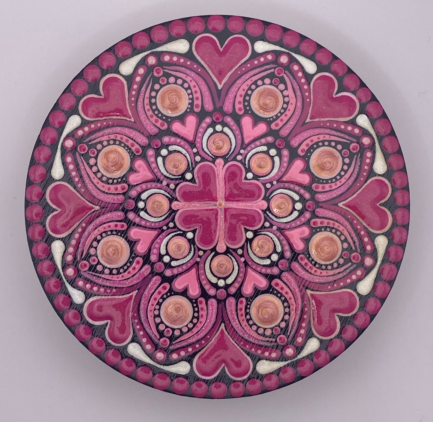 27 oz Pink Heart Glass Storage Container