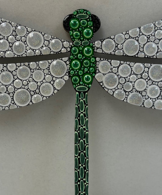 8"Green Dragonfly Wall Decor