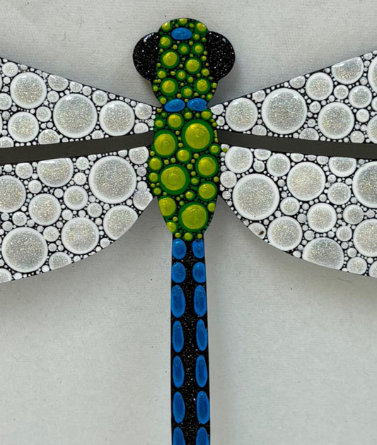 8" Blue Dragonfly Wall Decor