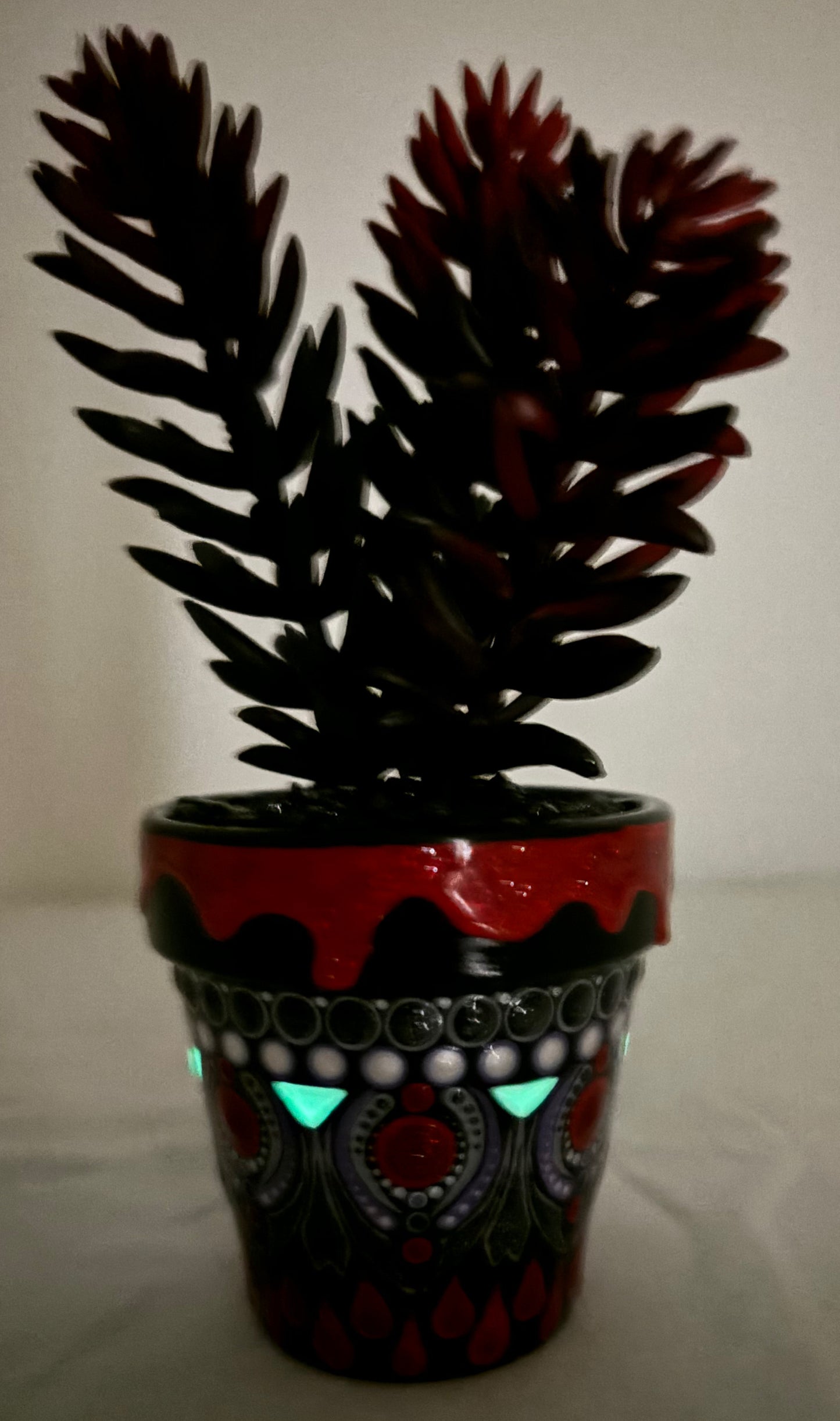 Glow-in-the-Dark Halloween Floral Pots