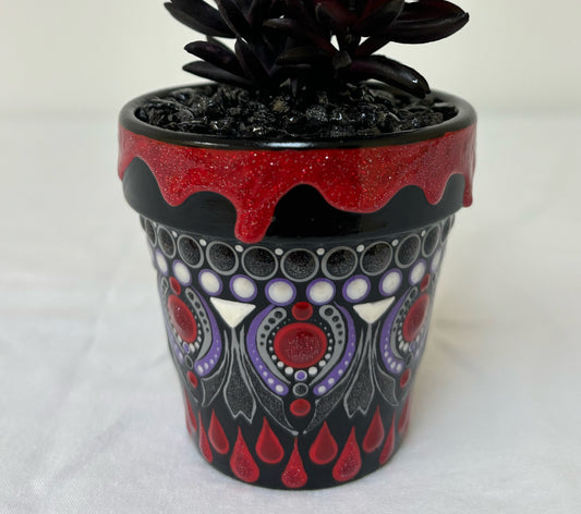 Glow-in-the-Dark Halloween Floral Pots