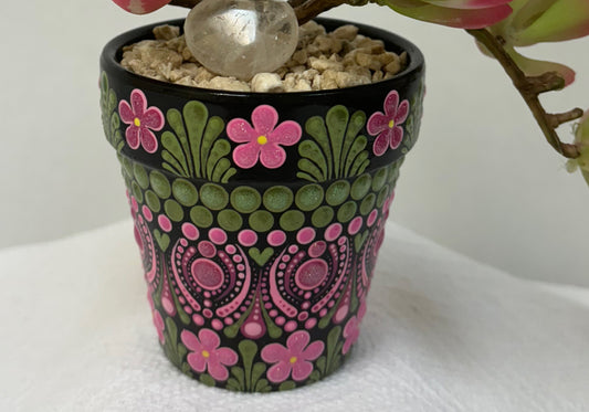 Pink Quartz Floral Pots