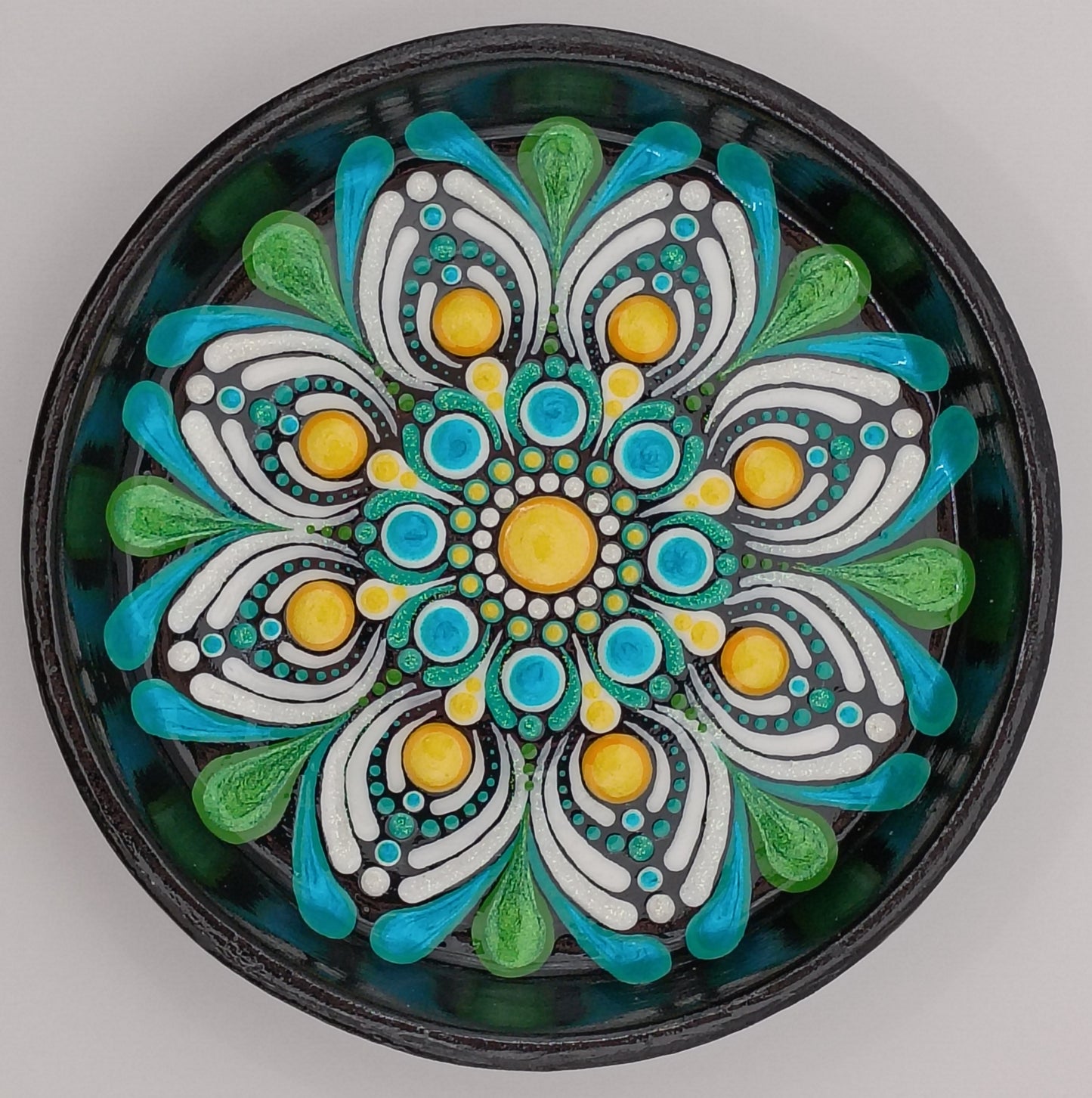 3.3" Teal Trinket Dish