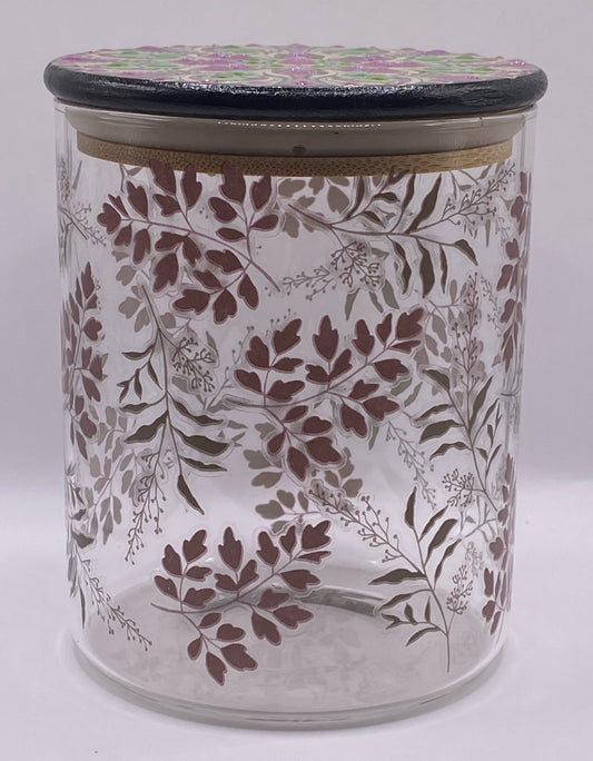 16.9 oz Leaf Glass Storage Container