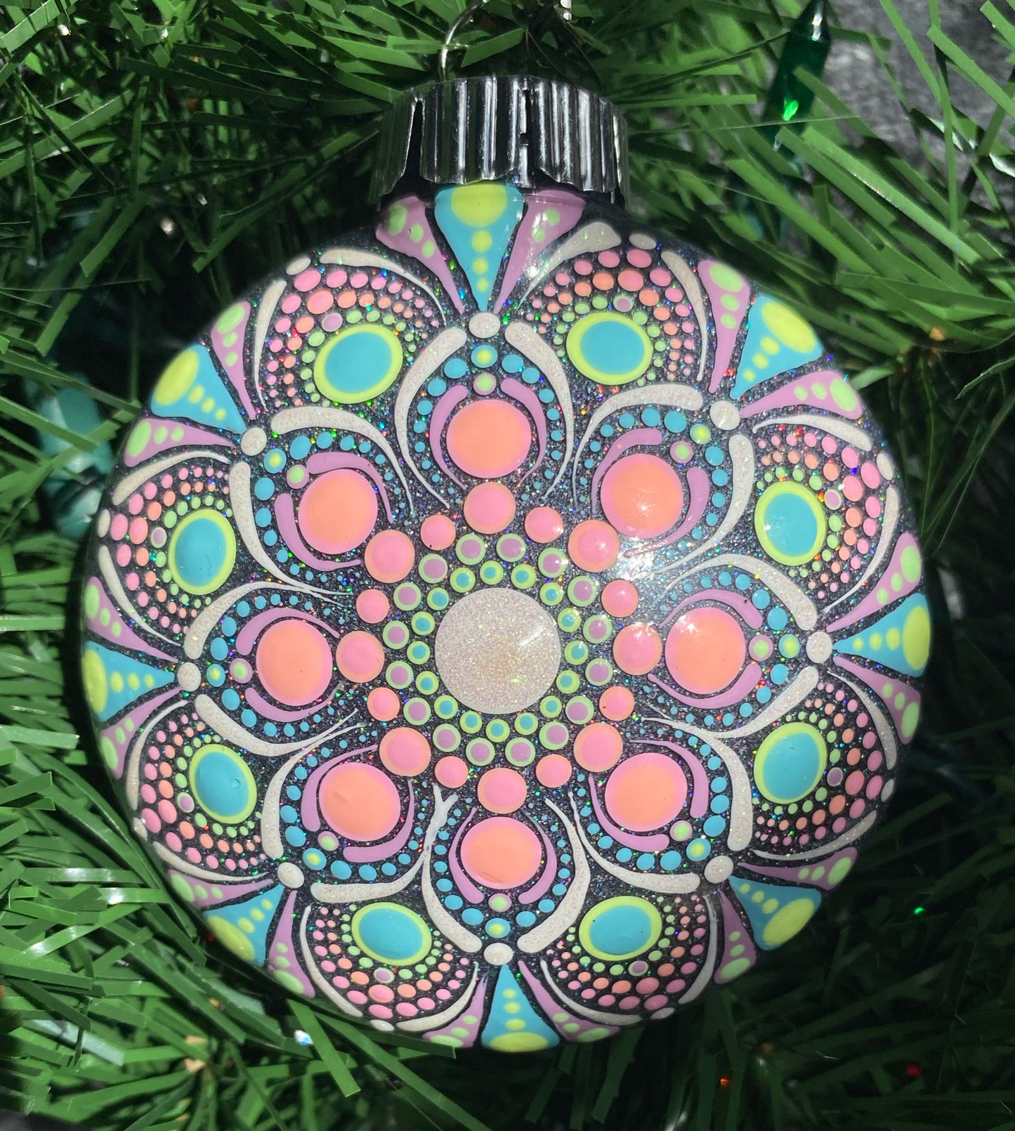 3" Pastel Glitter Ornament
