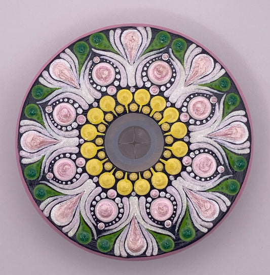 16.9 0z. Pink Daisy Glassware