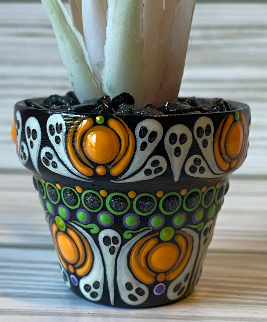 Glow-in-the-Dark Halloween Ghost Pot