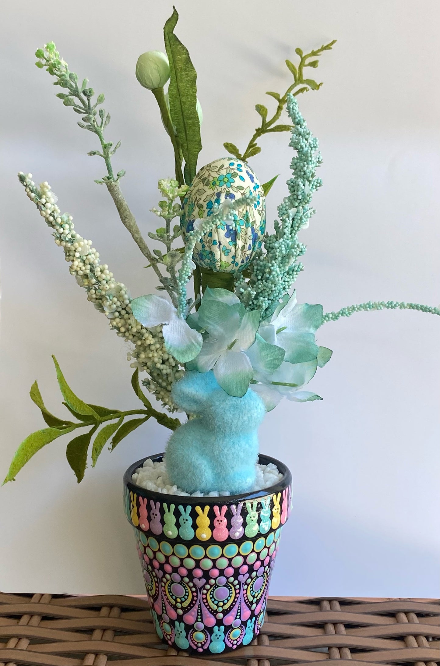Blue Bunny Pot