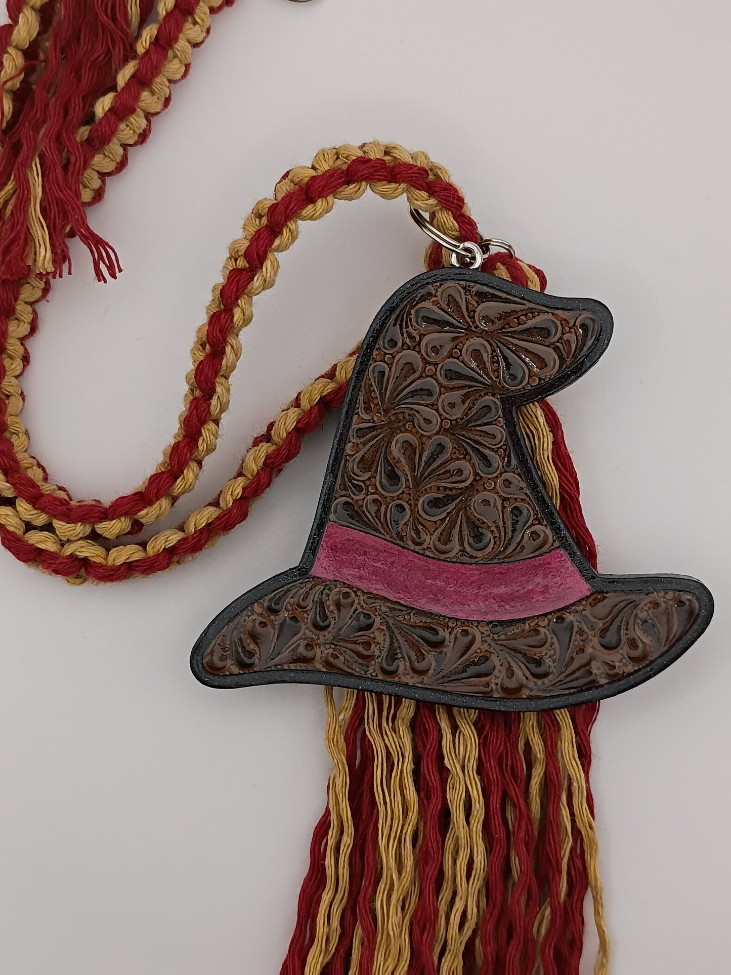 Maroon Hat Car Charm