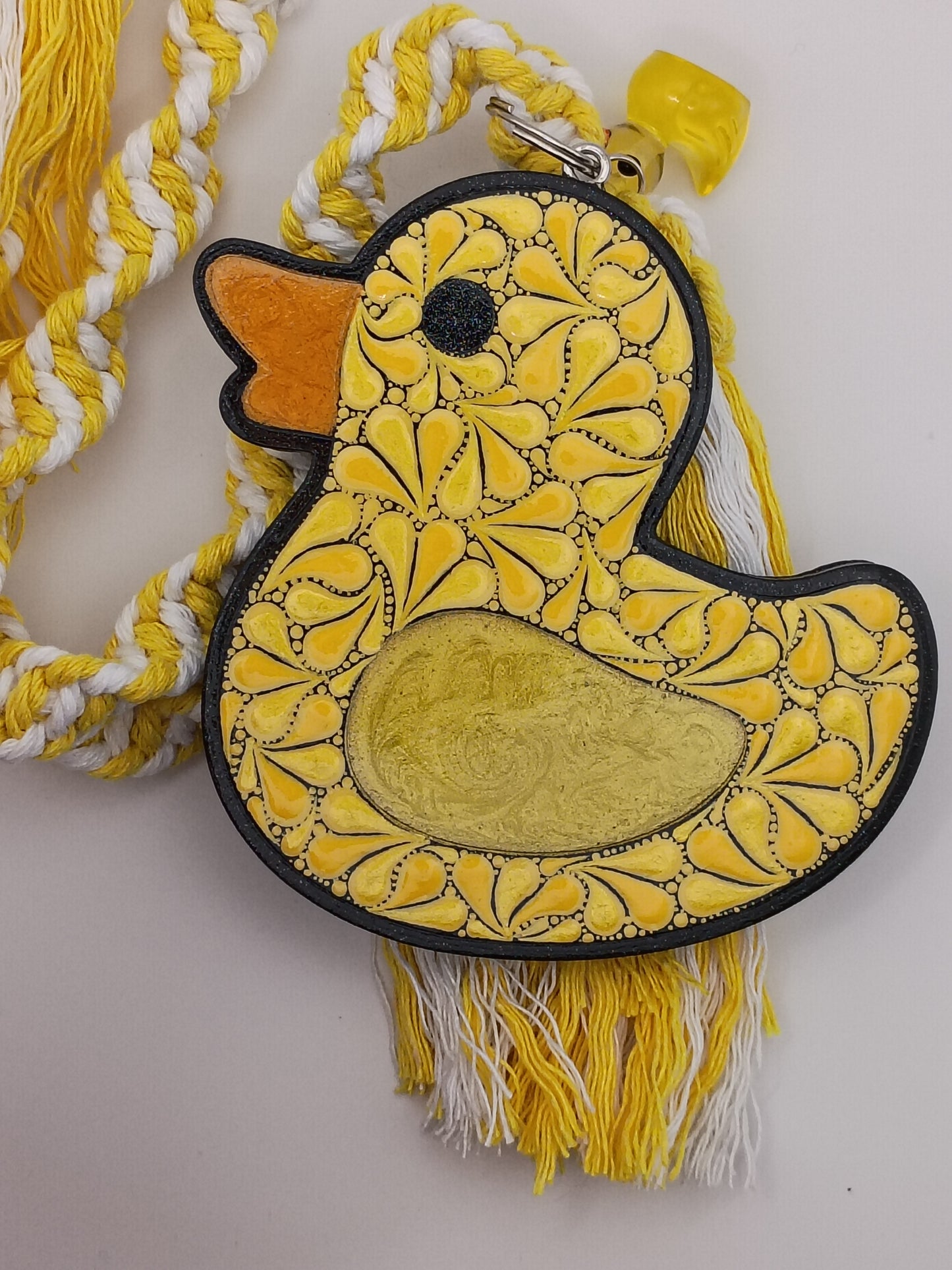 Yellow (Light Yellow Wing) Rubber Ducky Car Charm