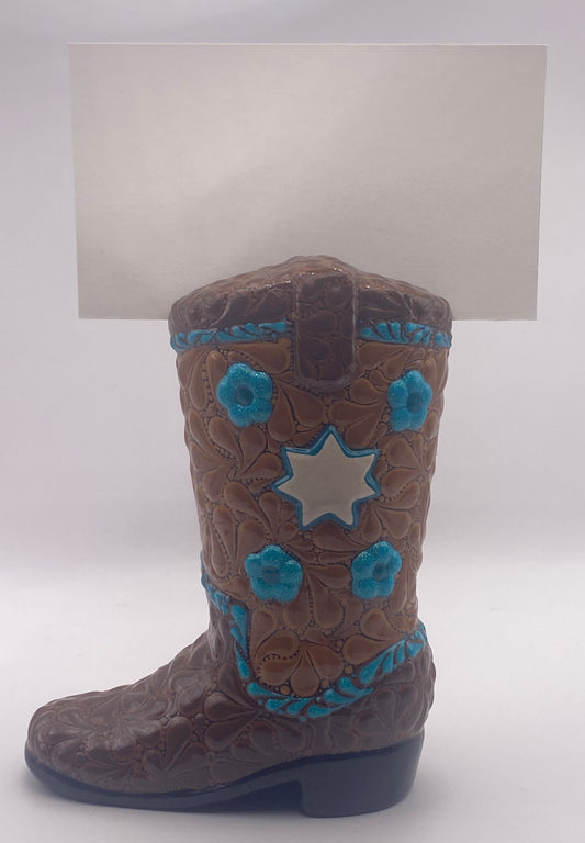 Cowboy Boot Photo Holder