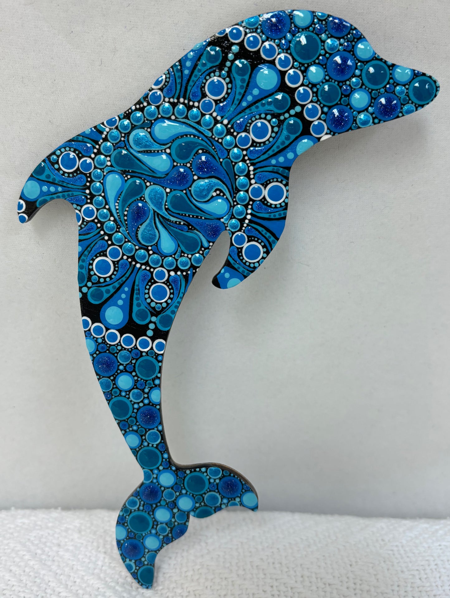 6" Blue Dolphin Wall Decor