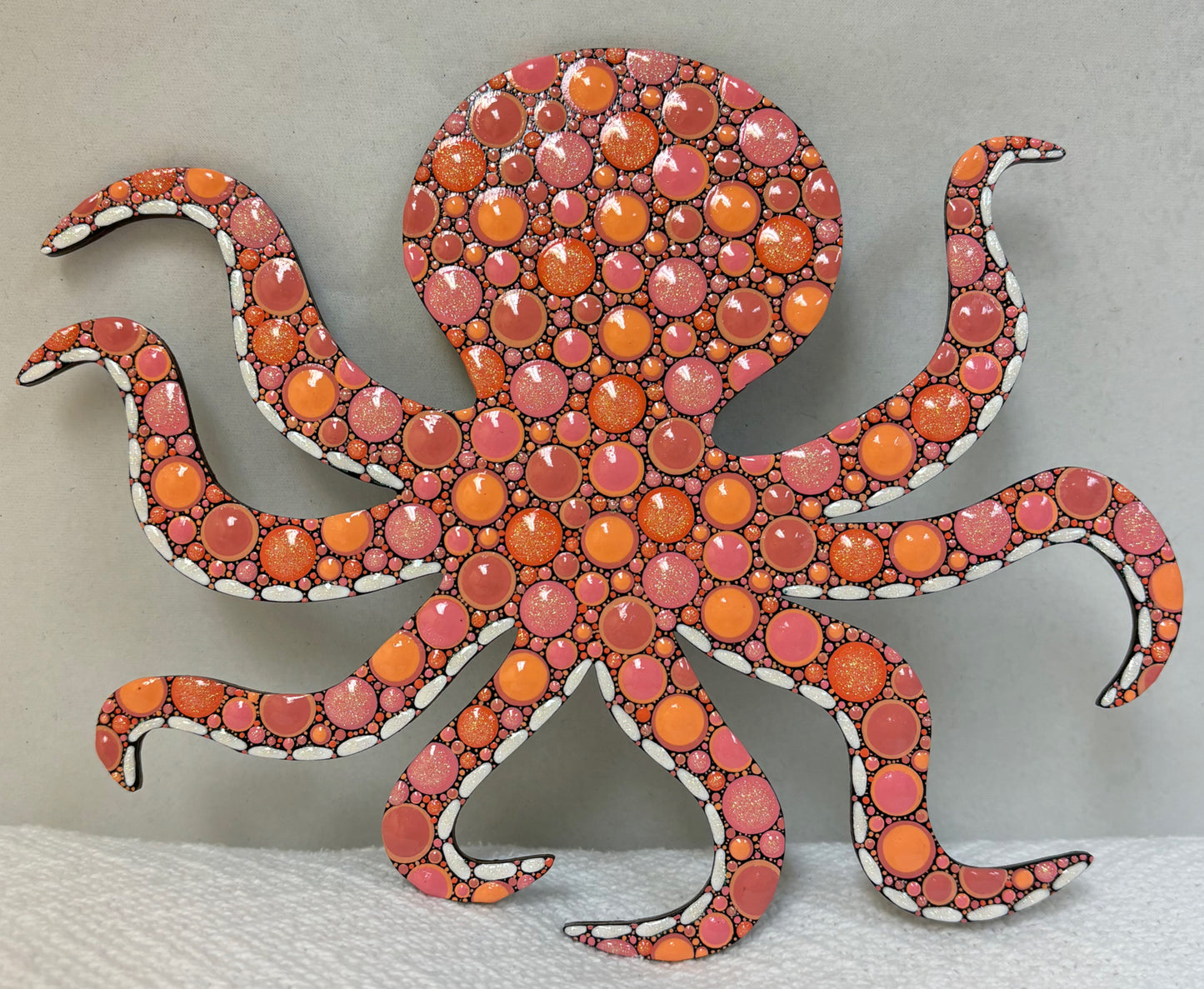 8" Coral Octopus Wall Decor