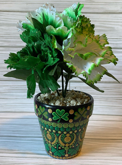 St Patrick's Day Floral Pot