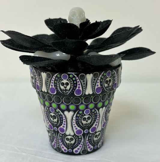 Glow-in-the-DarkHalloween Floral Pots