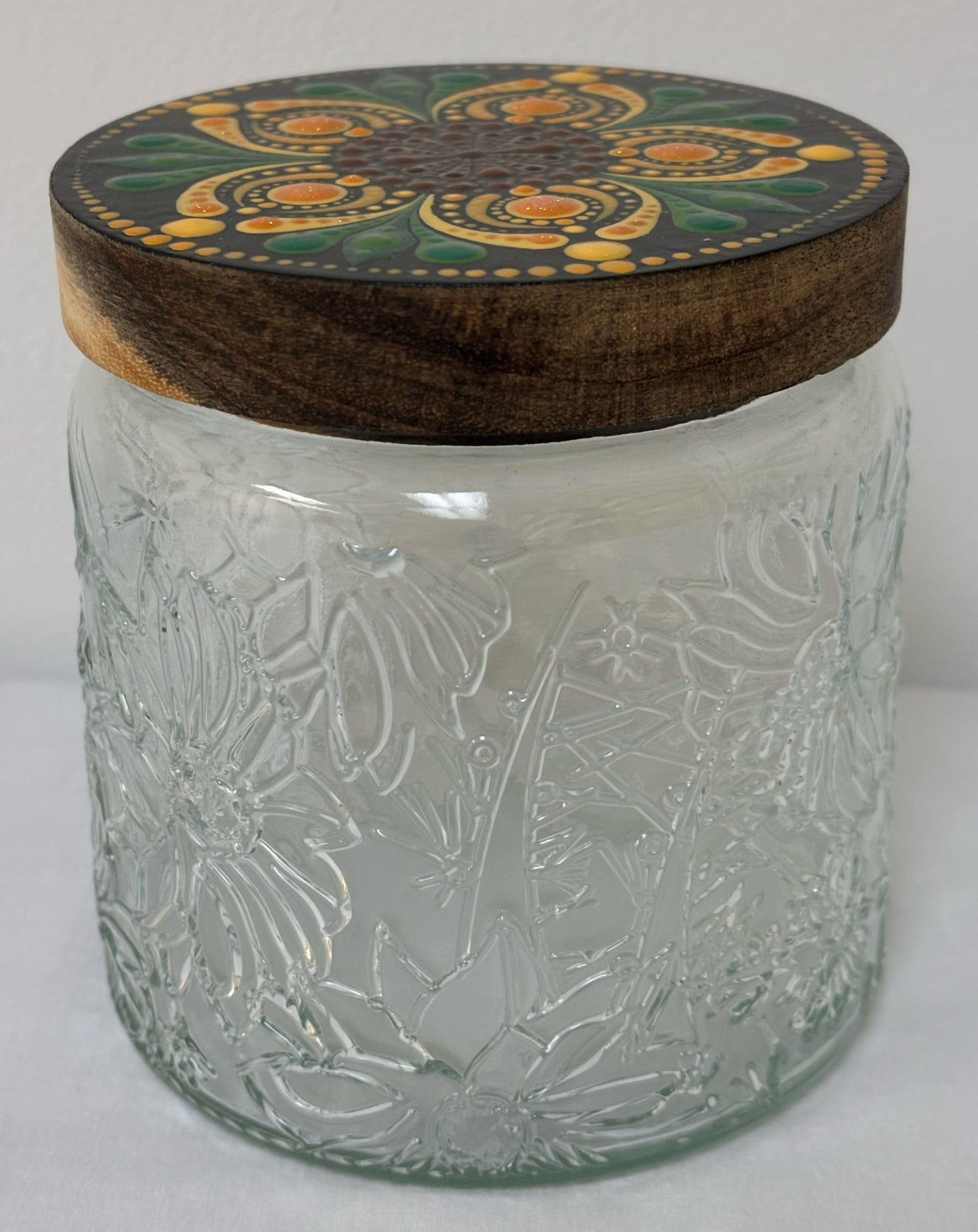 Yellow Flower Stash Jar