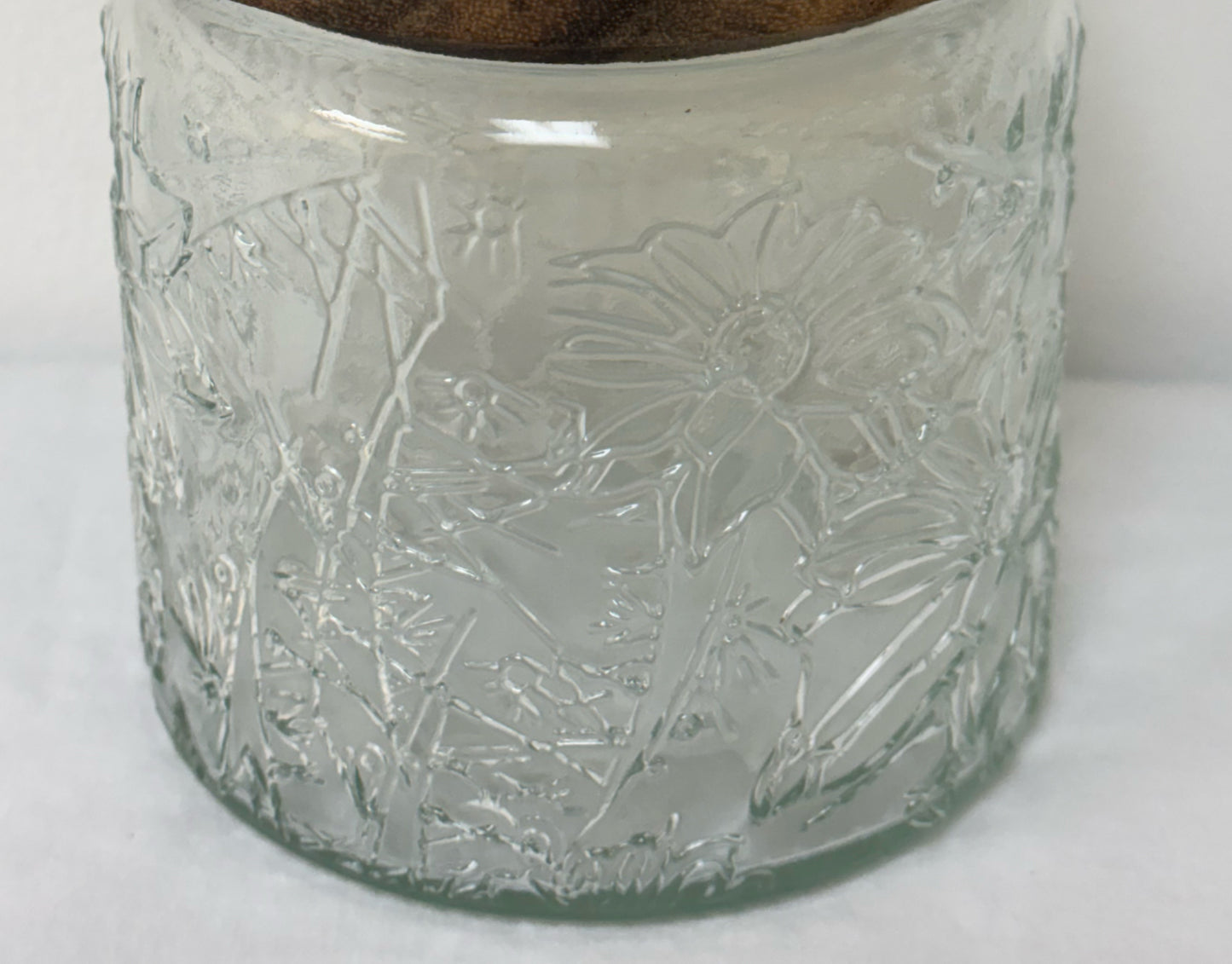 White Flower Stash Jar