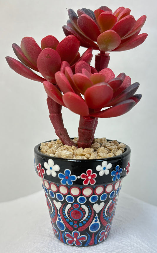 Patriotic Floral Pots