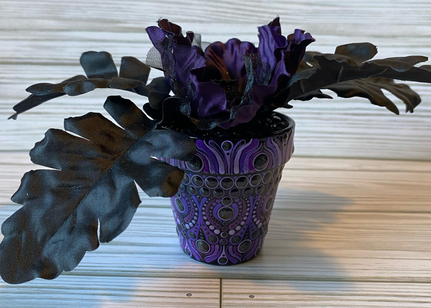 Purple Floral Pot