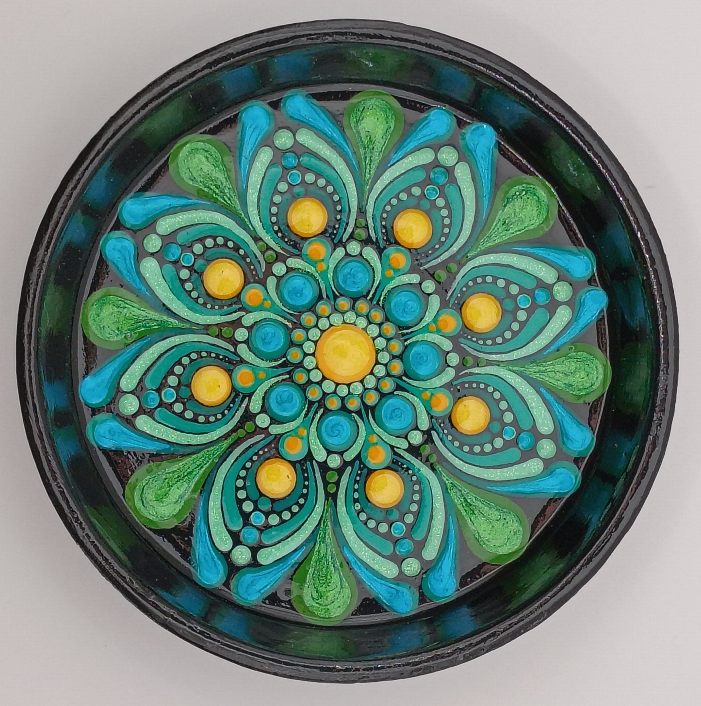 3.3" Teal Trinket Dish