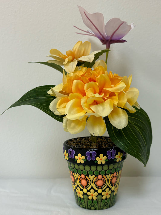 Yellow Floral Pots