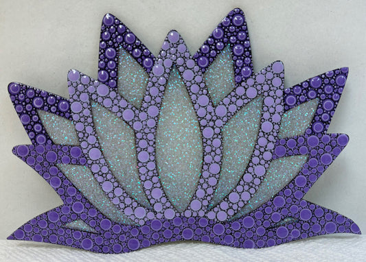 8" Purple Lotus Flower