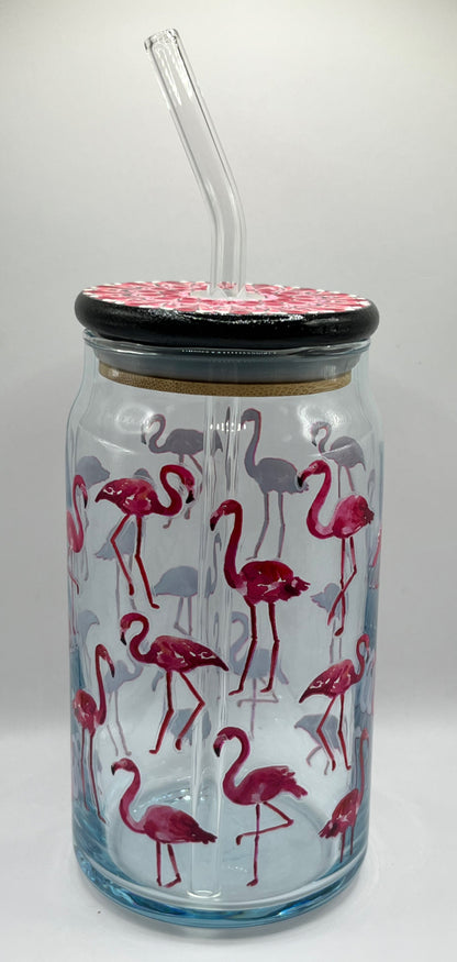 16 oz. Flamingo Glassware