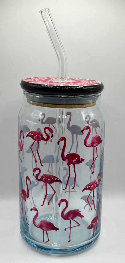 16 oz. Flamingo Glassware
