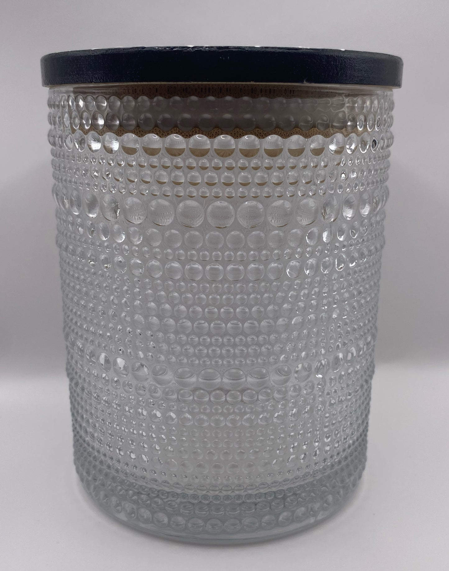 24 oz White Textured Glass Storage Container