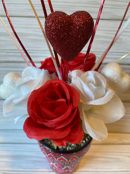 Valentine's Day Floral Pot