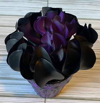 Purple Floral Pot