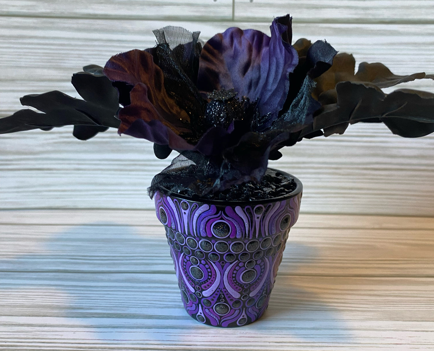 Purple Floral Pot