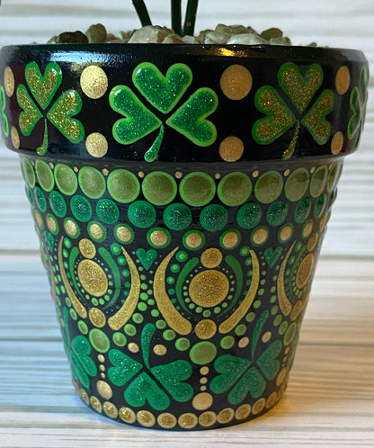 St Patrick's Day Floral Pot