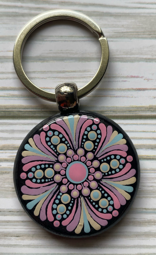 Pastel Wood Keychain