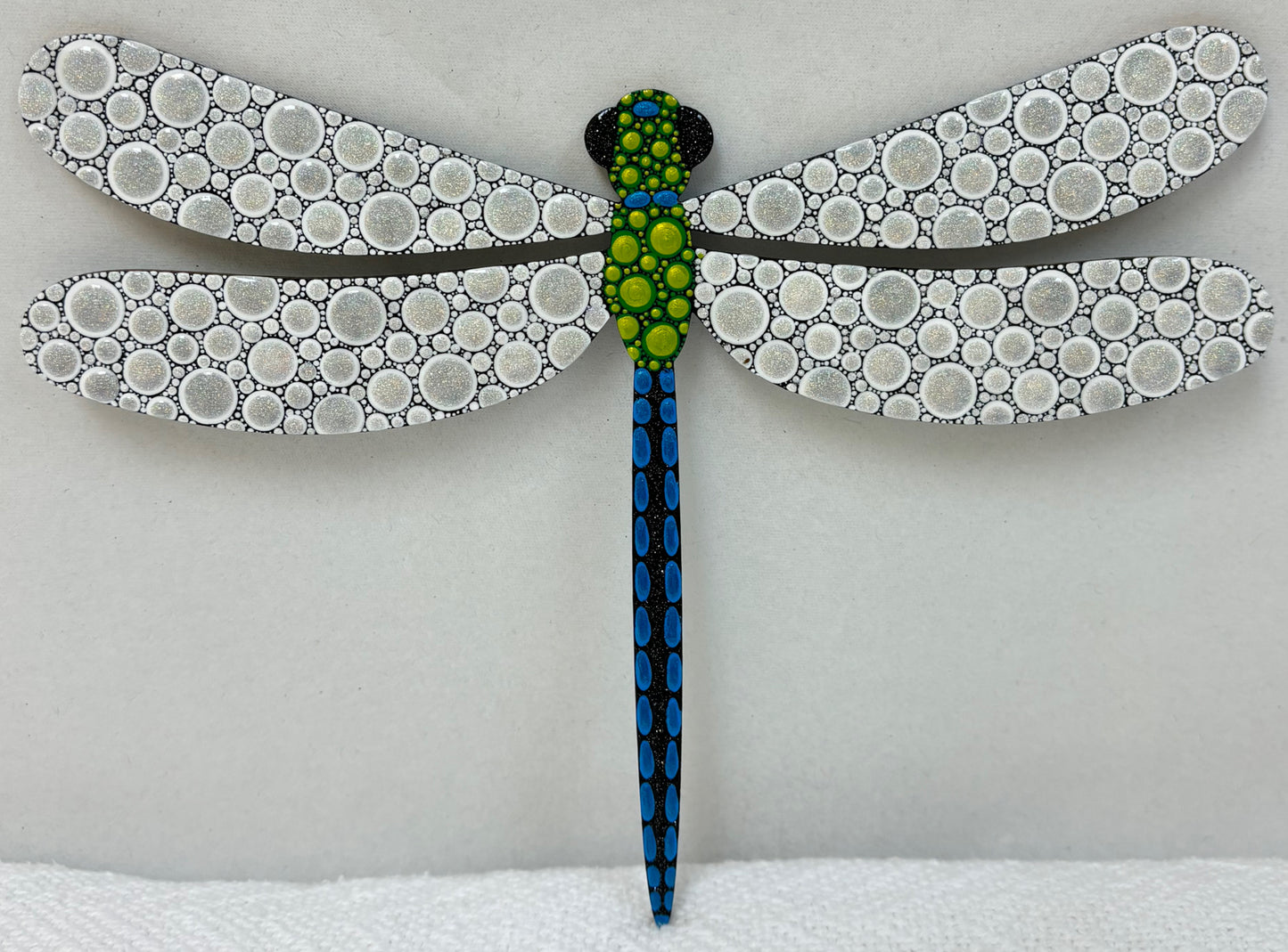 8" Blue Dragonfly Wall Decor