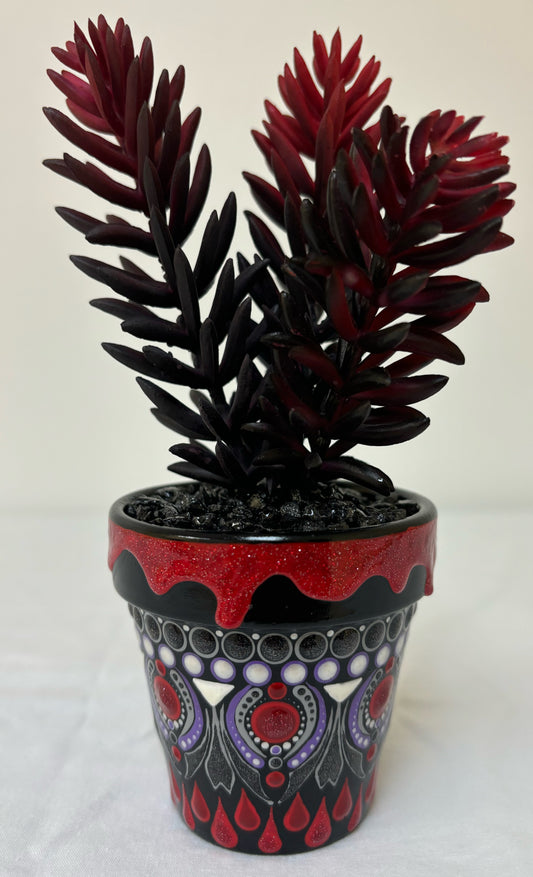 Glow-in-the-Dark Halloween Floral Pots