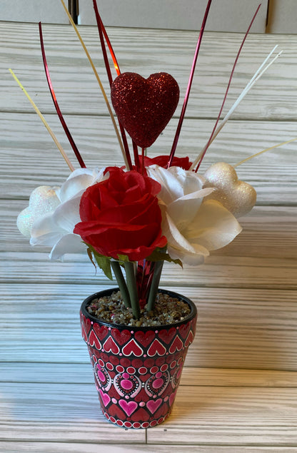 Valentine's Day Floral Pot