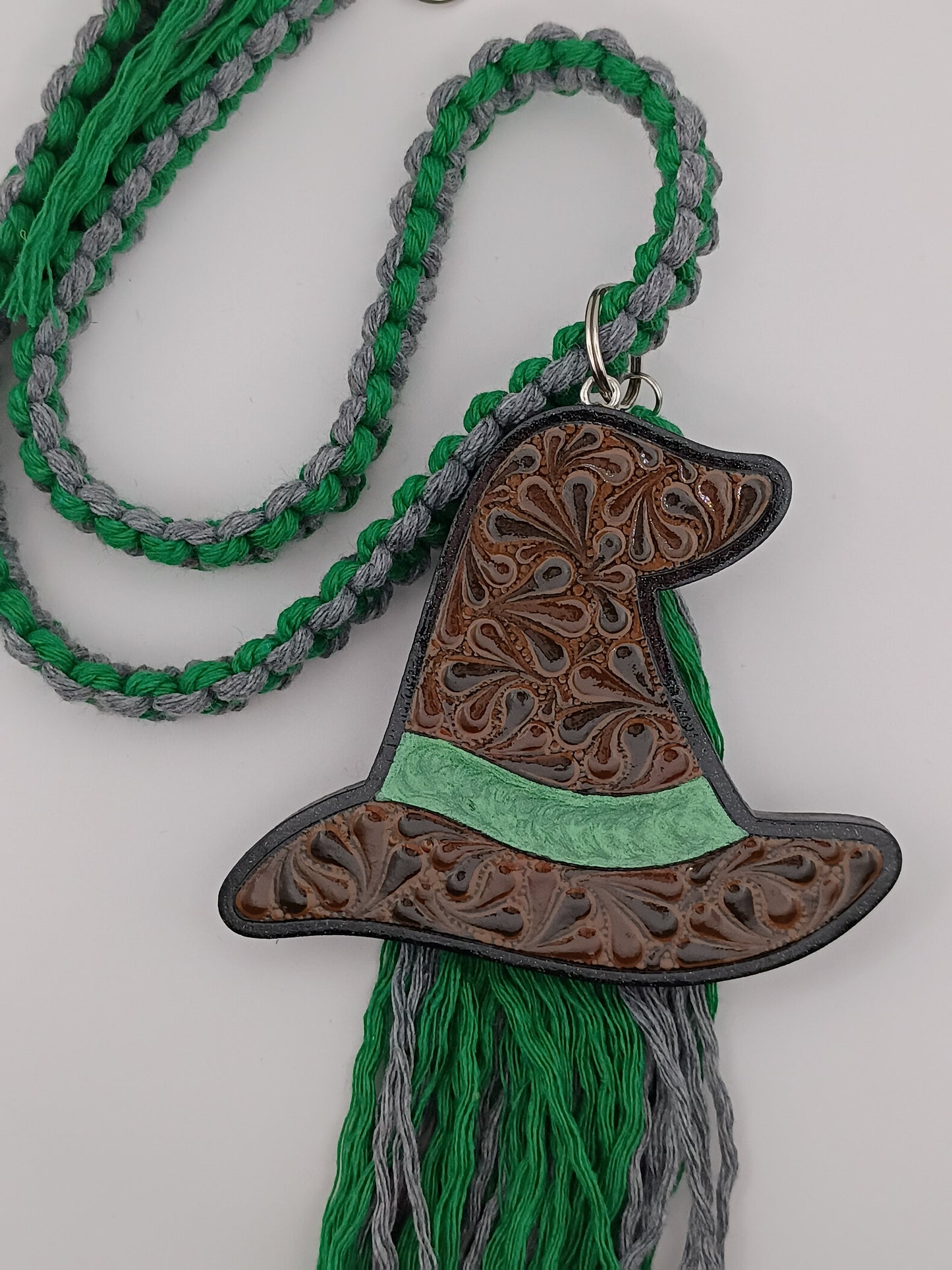 Green Hat Car Charm