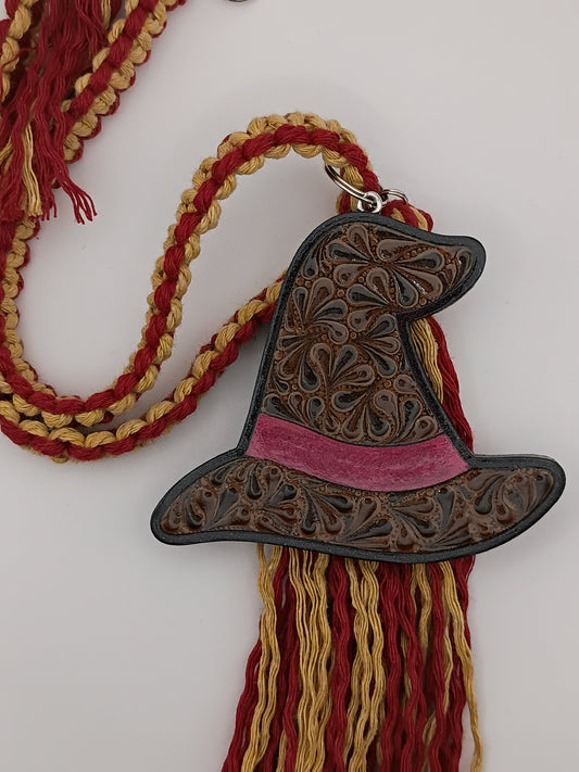 Maroon Hat Car Charm