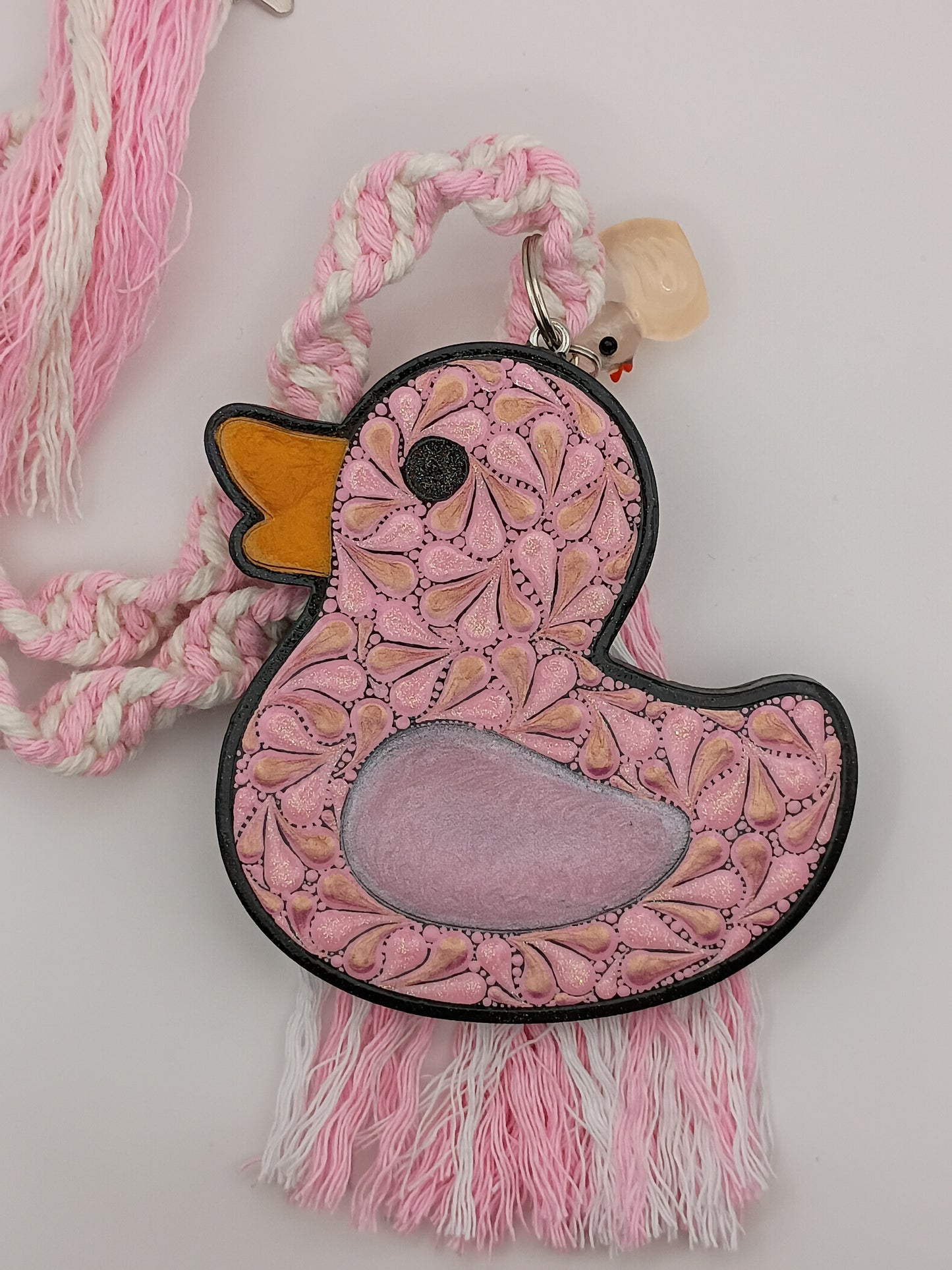 Light Pink Rubber Ducky Car Charm