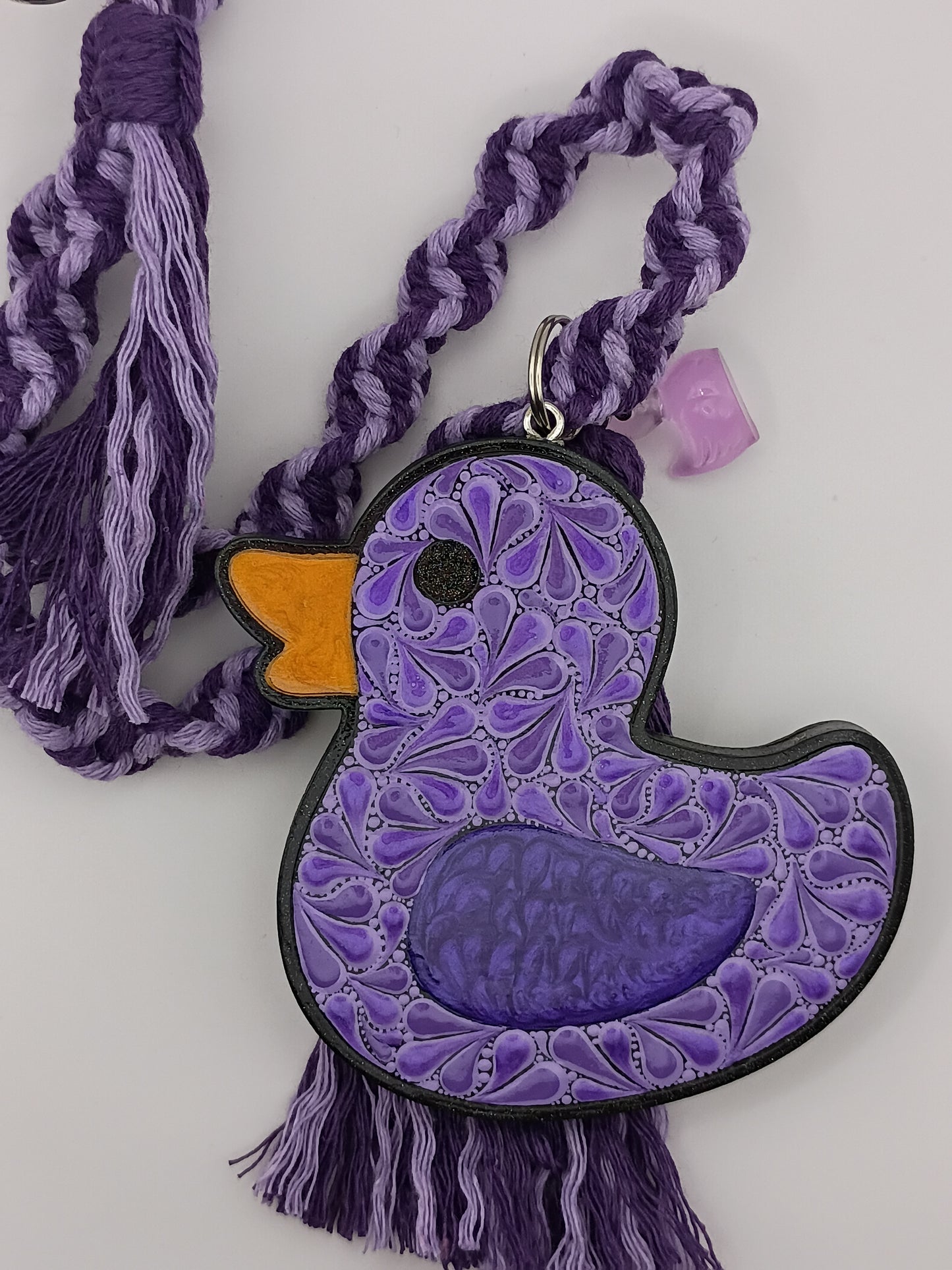 Purple Rubber Ducky Car Charm