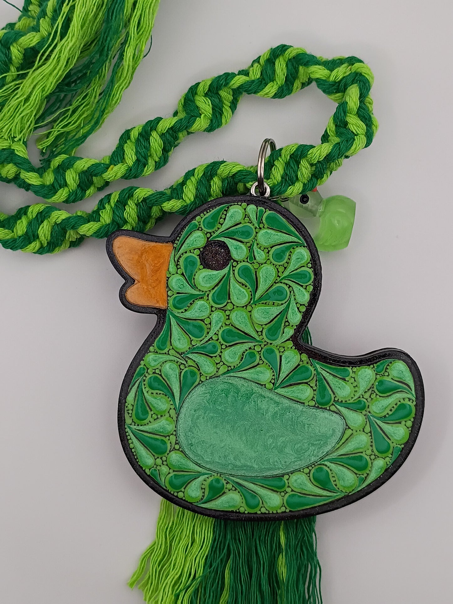 Green Rubber Ducky Car Charm