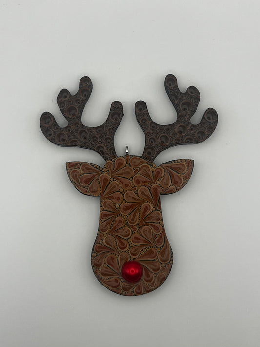 4" Reindeer (Red) Ornament