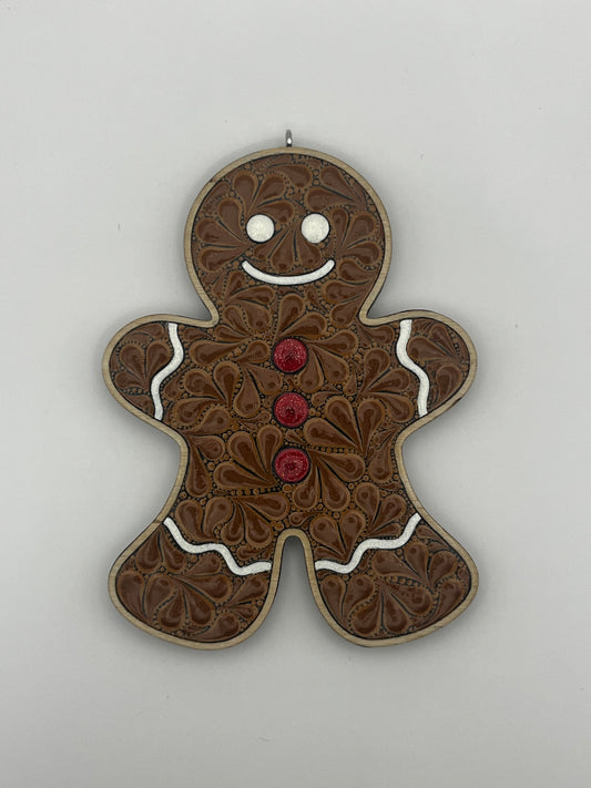 4" Red Gingerbread Man Ornament